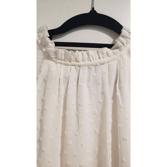 NWT CeCe Soft Ecru Eyelet Dress Long Puff Sleeve Size 2XL MSRP $99 - Picture 5 of 10